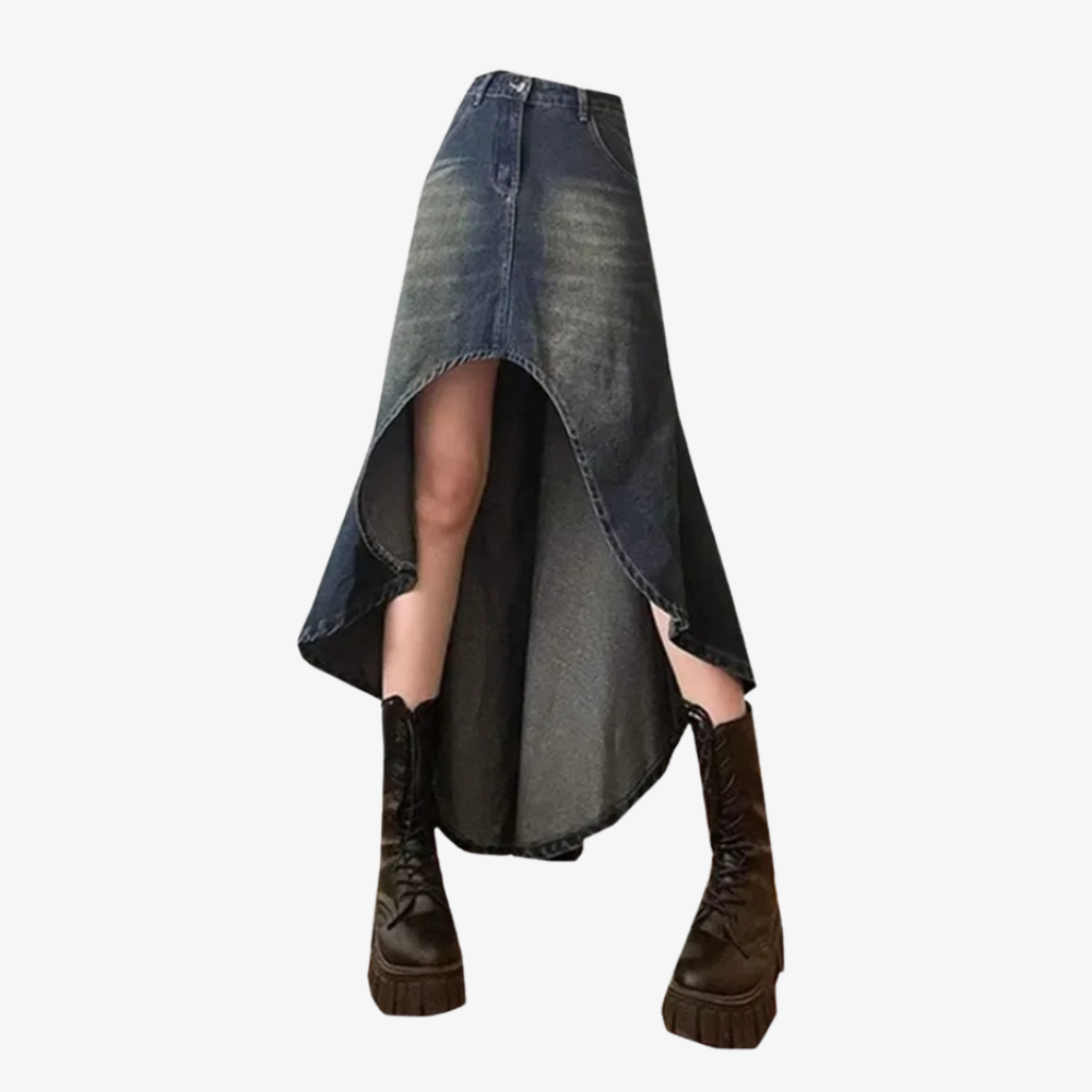 Amara Denim Slit Skirt