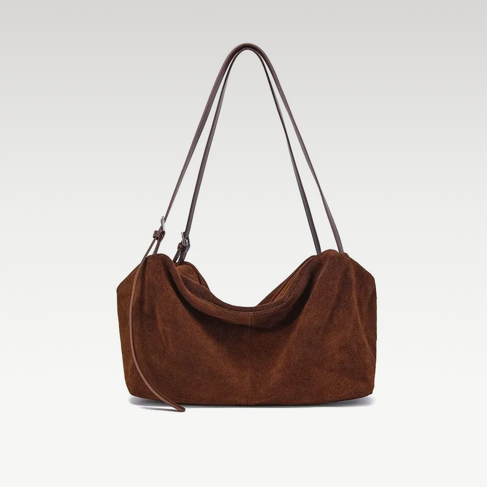 Mila Suede Shoulder Bag Coffee