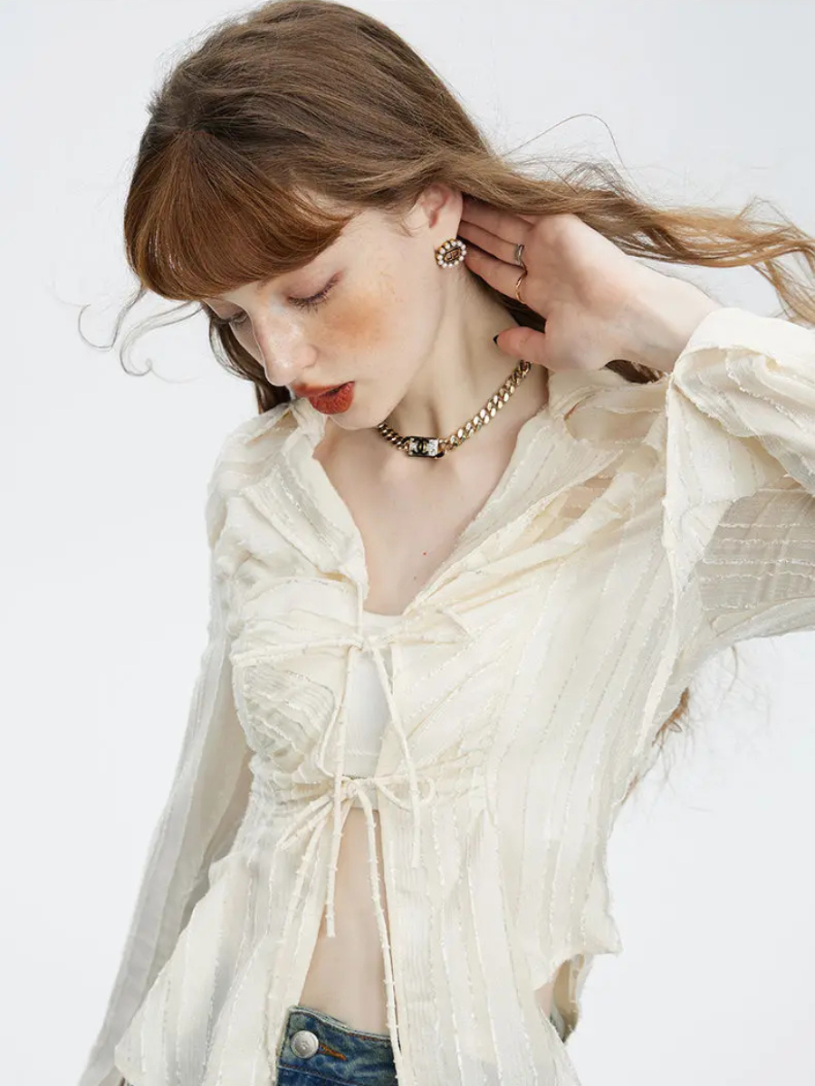 Amara Lace-up Blouse