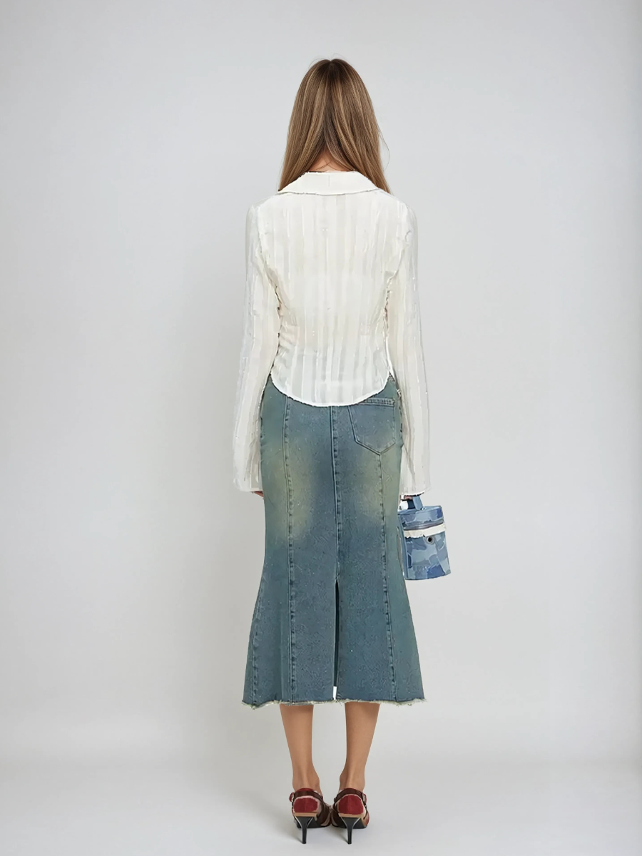 Amara Tie Front Lace Blouse
